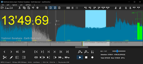 mp3DirectCut - Fast MP3 and AAC cutter and MP3 recorder